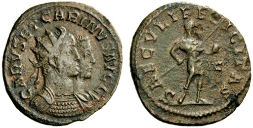 carus and carinus roman coin antoninianus